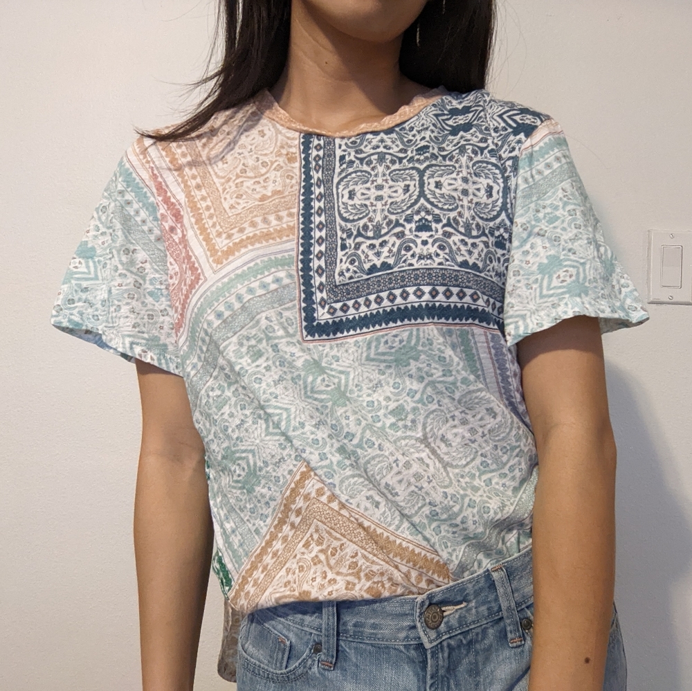 Bandana patchwork print tee